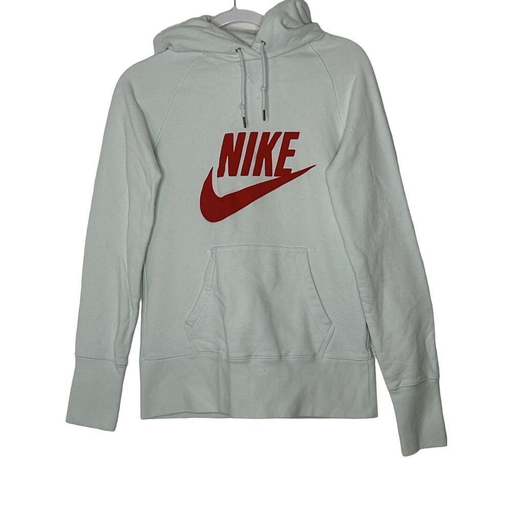 Nike Hoodie Women L Sweatshirt Sportswear‎ Light Blue Outdoor Gym Sports